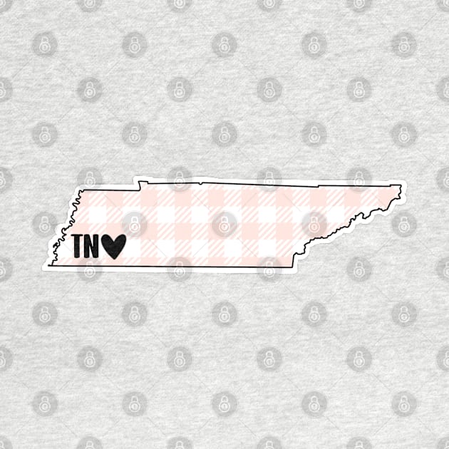 USA States: Tennessee (pink plaid) by LetsOverThinkIt